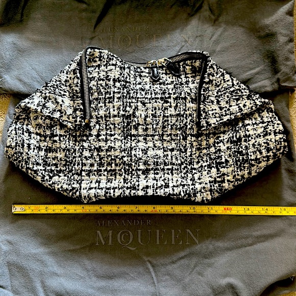 ALEXANDER McQUEEN DE-MANTA TWEED CLUTCH